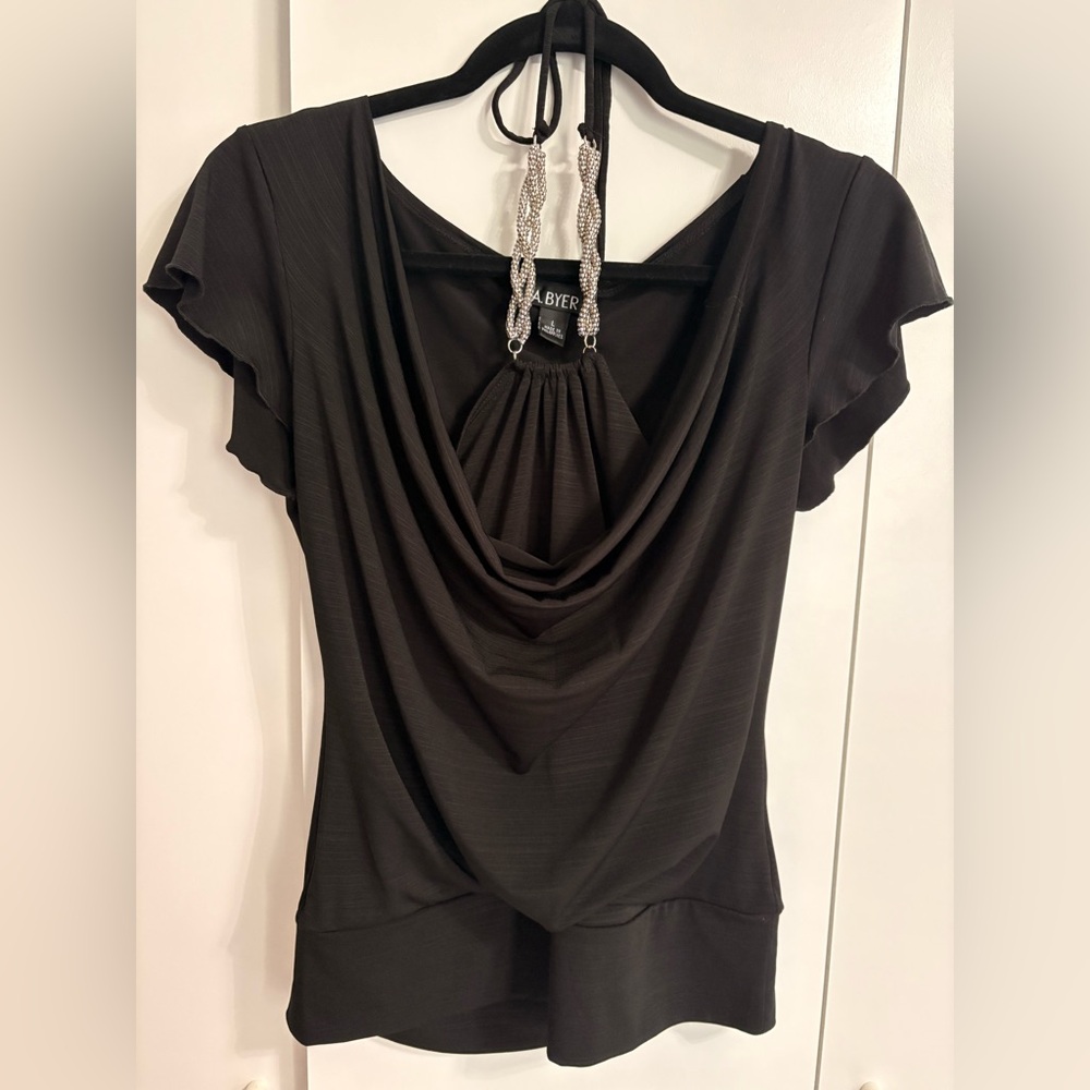 Black Women Draped Top